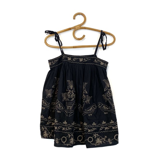 See By Chloe Tops - See By Chloe | Embroidered Tie Strap Cotton Babydoll Tank Size US 2